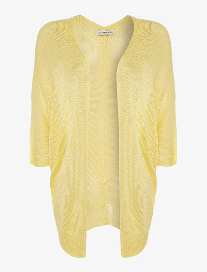 Gilet loose chauve-souris - jaune - 3