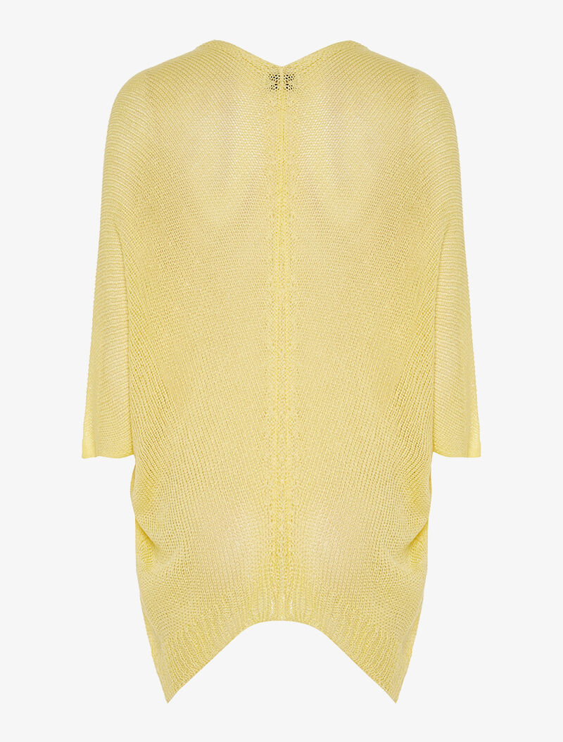 Gilet loose chauve-souris - jaune - 2