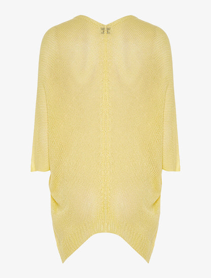 Gilet loose chauve-souris - jaune - 2