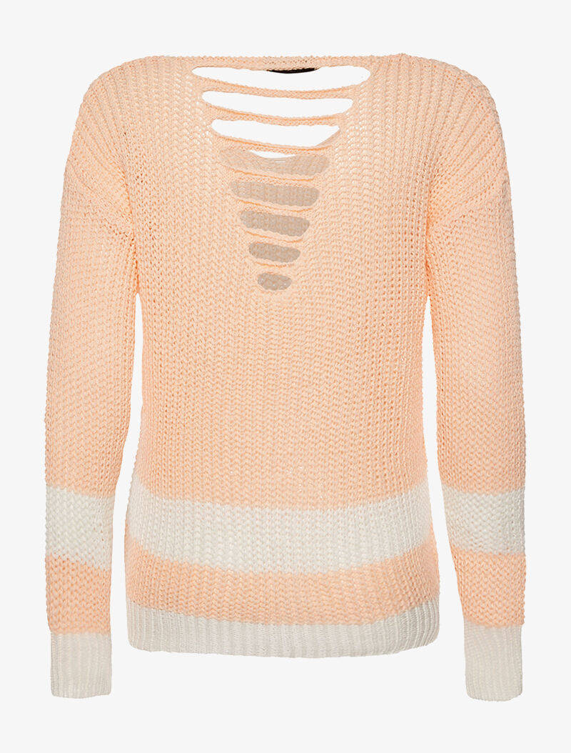 Pull dos à lanières - rose - 2