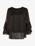 Blouse lignes irisées - noir - 1