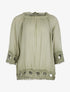 Blouse ample plis délavés - vert - 1