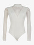 Body décolleté transparent - blanc - 3