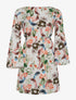 Robe imprimée dos V - blanc - 1