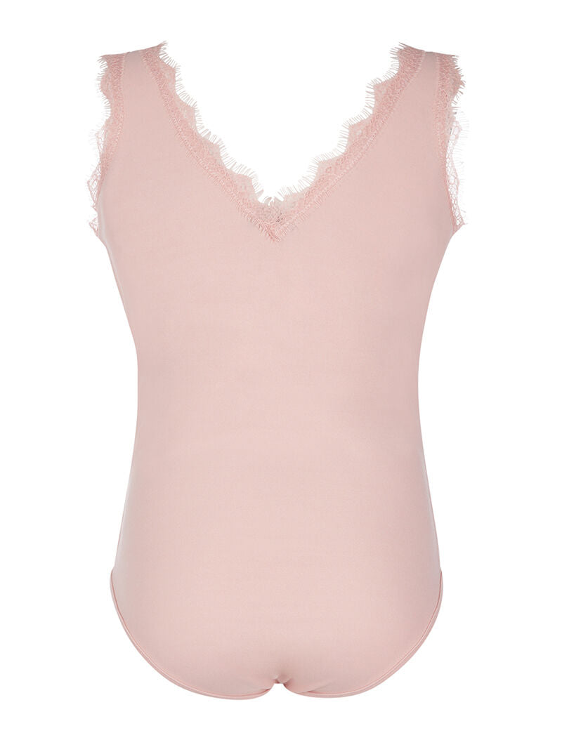Body dentelle effilochée - rose - 2