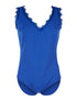 Body dentelle effilochée - bleu - 1