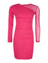 Robe à manche transparente - fushia - 1