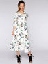 Robe longue imprimé printanière - blanc - 1