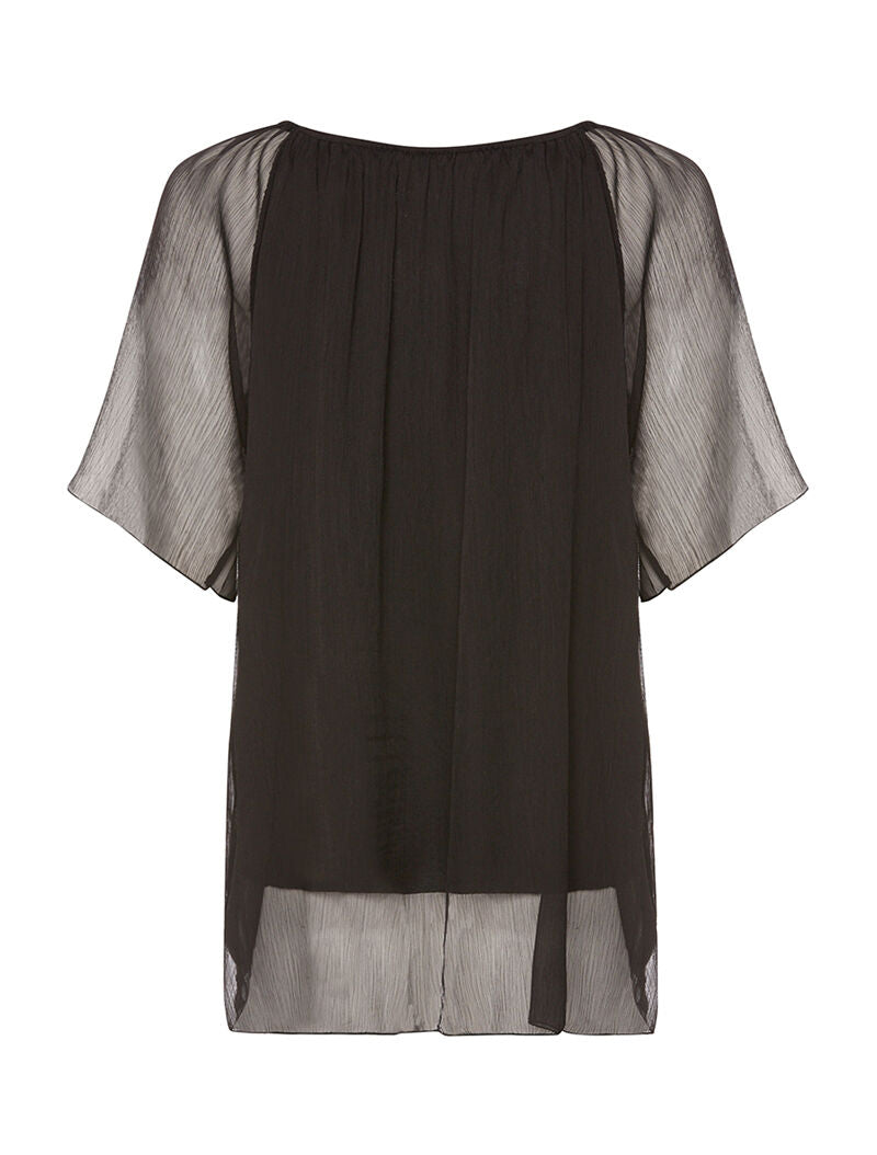 Tunique voile fin - noir - 2