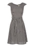 Robe à rayures ceinturée - noir - 1