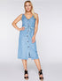Robe à double bretelles - denim - 4