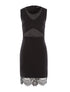 Robe poitrine à empiècement croisé - noir - 4