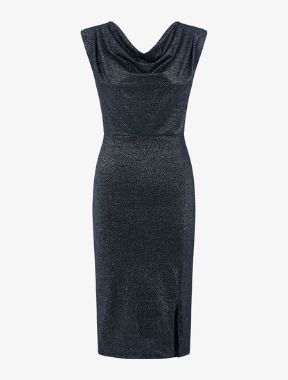 Robe mi-longue scintillante - argent - 8