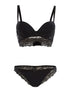Ensemble SG et culotte  à bord dentelle - noir - 1