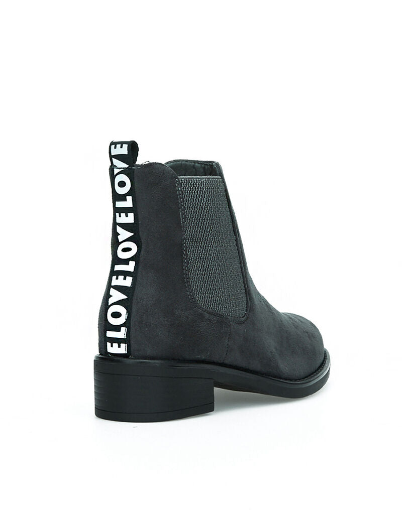 Boots suédine love - anthracite - 4