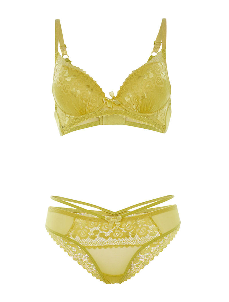 Ensemble SG et culotte fines lanières - vert anis - 3