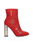 Bottines suédine à oeillet - rouge - 5