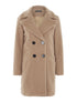 Manteau aspect laine bouclette - camel - 3
