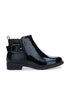 Bottines vernis ornées de brillants - noir - 1