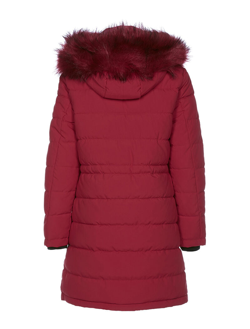 Gewatteerde 3/4 jas - felrood - rood