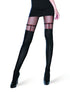 Collants effet jarretelle - noir - 1