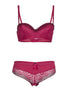 Ensemble SG et culotte dentelle - fushia - 1