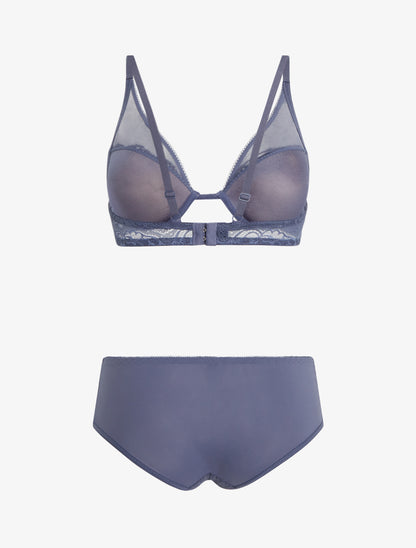 Ensemble SG et culotte avant transparent - Violet - 2