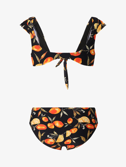 Bikini à imprimé citrons - Noir - 2
