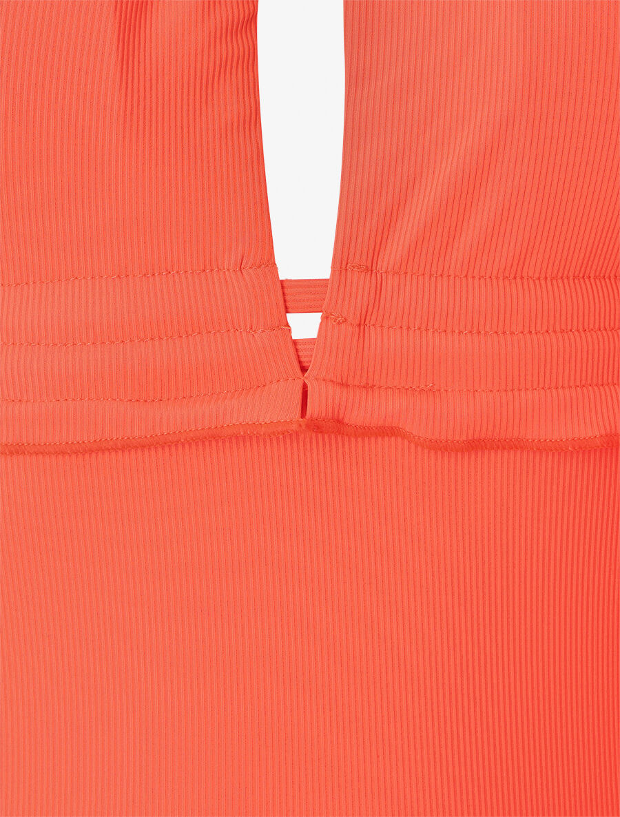Maillot de bain une pièce à volants - Corail - 3