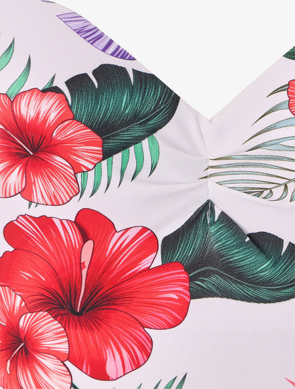 Maillot de bain à imprimé floral - Blanc - 3