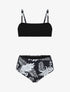 Bikini à brassière bi-matière - Noir - 5