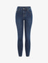 Jean skinny taille haute - Bleu - 1