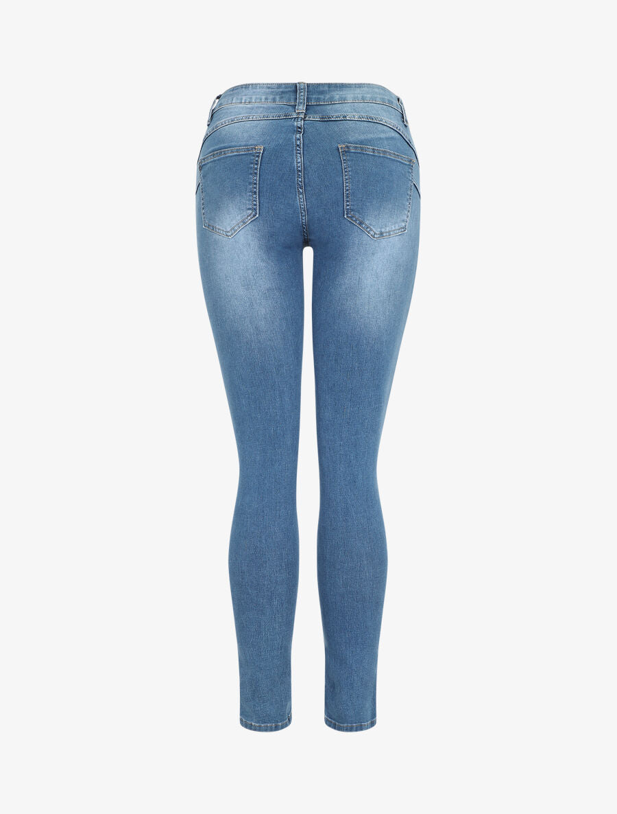 Jean skinny push up taille haute - Bleu clair - 2