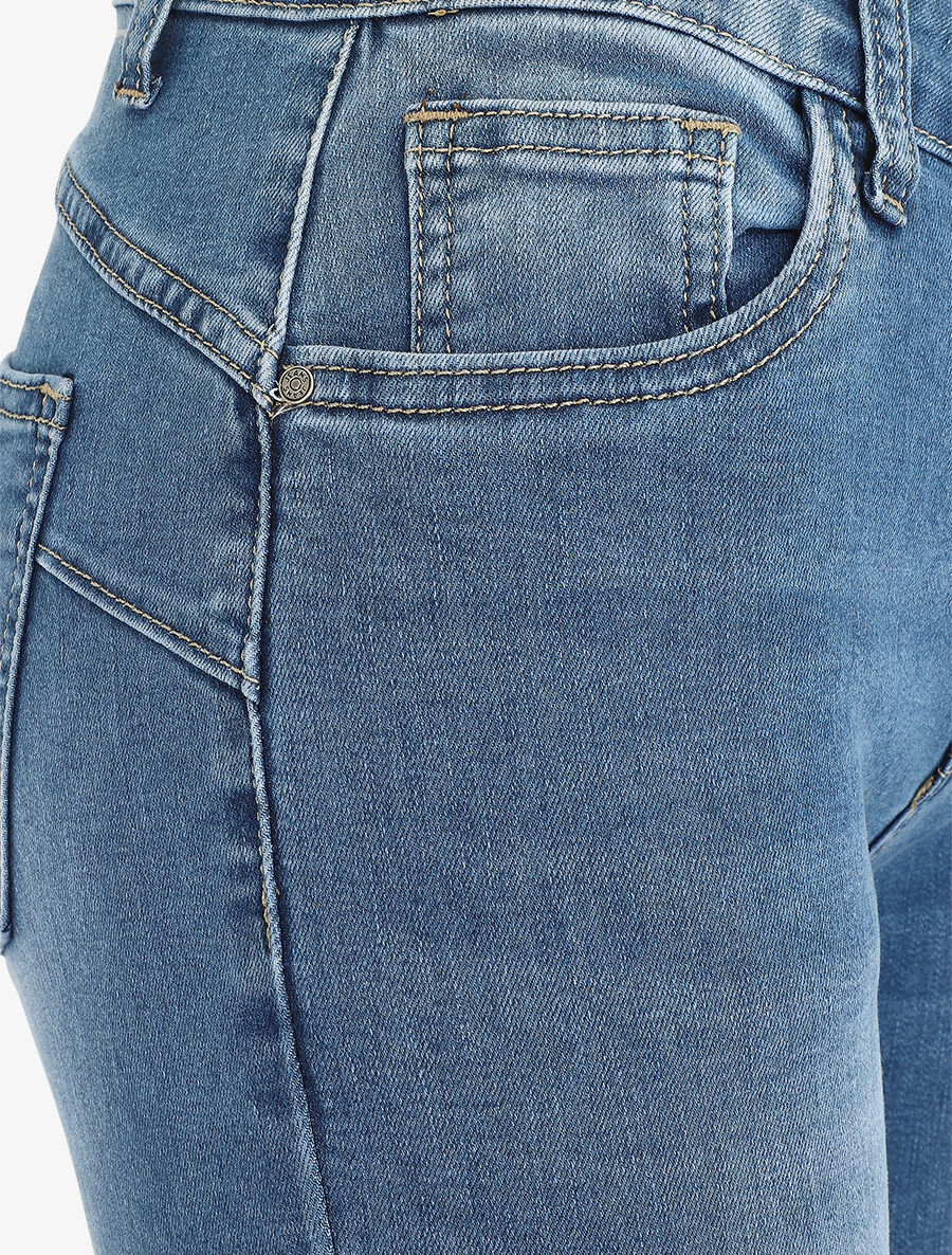 Jean skinny push up taille haute - Bleu clair - 3