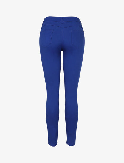 Jean skinny uni grande taille - Bleu électrique - 2
