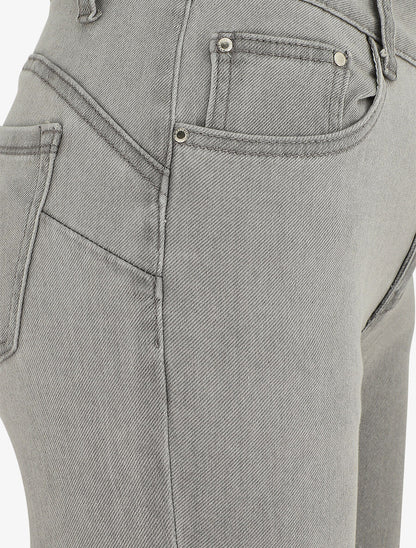 Jean push up coupe droite - Gris - 3