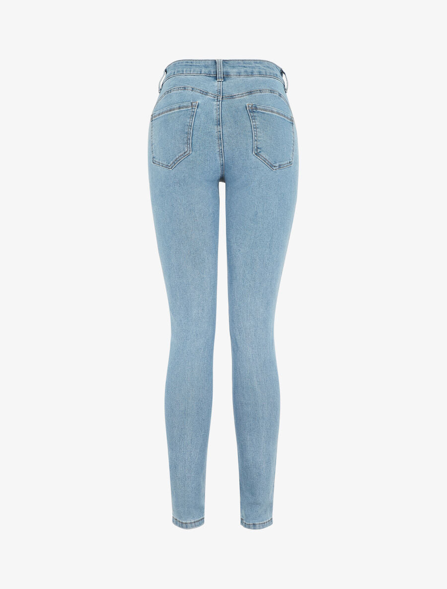 Jean push up coupe droite - Bleu - 2