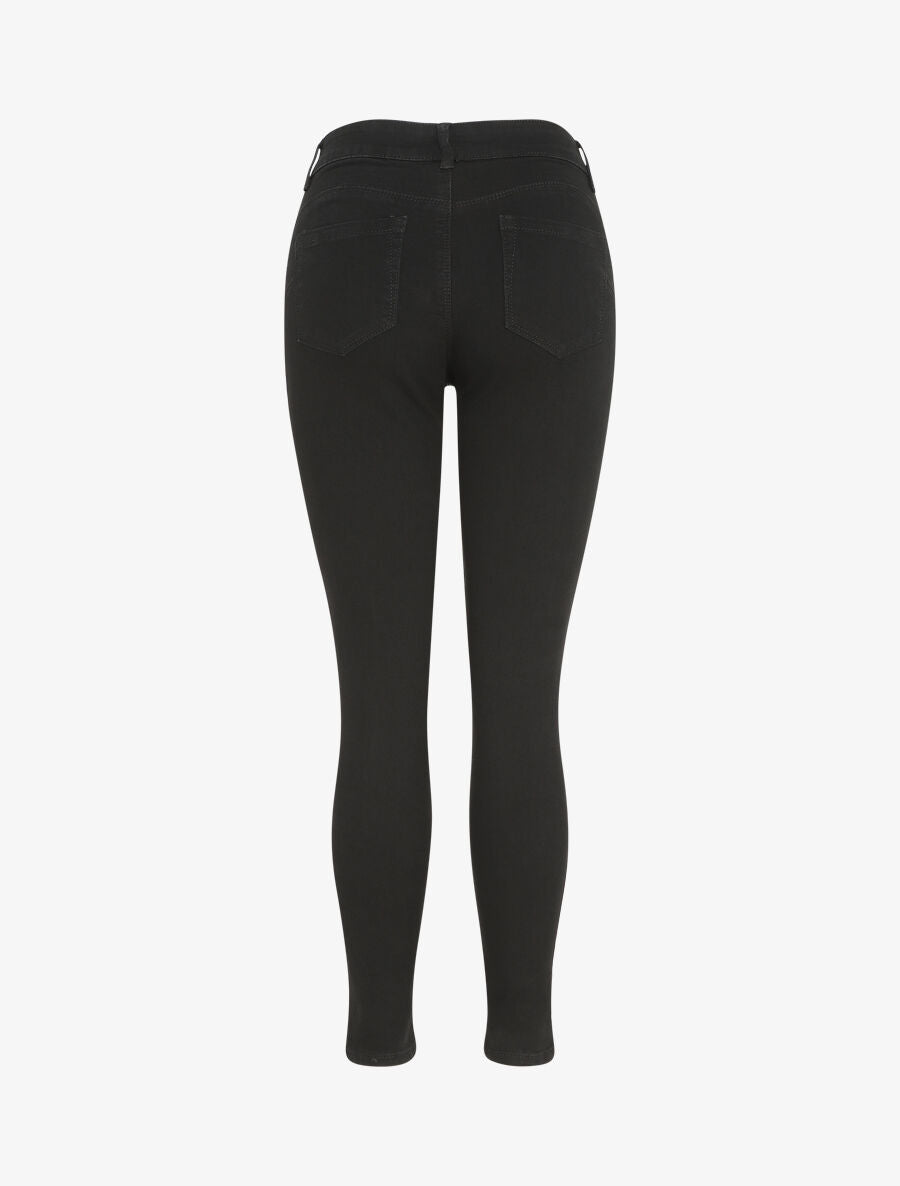 Jean push up légèrement délavé coupe slim - Noir - 2