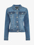 Veste en jean délavée - Bleu - 5