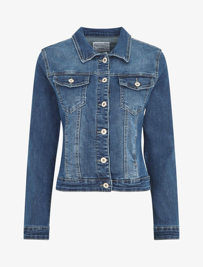 Veste en jean droite - Bleu - 5