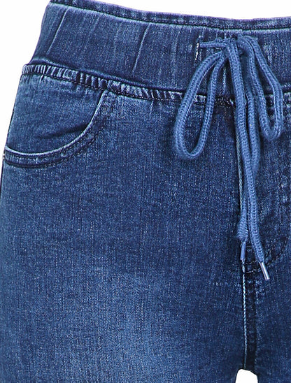 Jogpant basique en jean - Denim foncé - 3