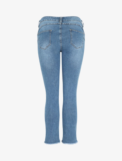 Jean droit taille standard bord franc - Bleu - 2