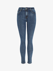 Jean grande taille coupe skinny taille haute - Bleu - 1