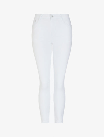 Jean skinny uni taille haute - Blanc - 1