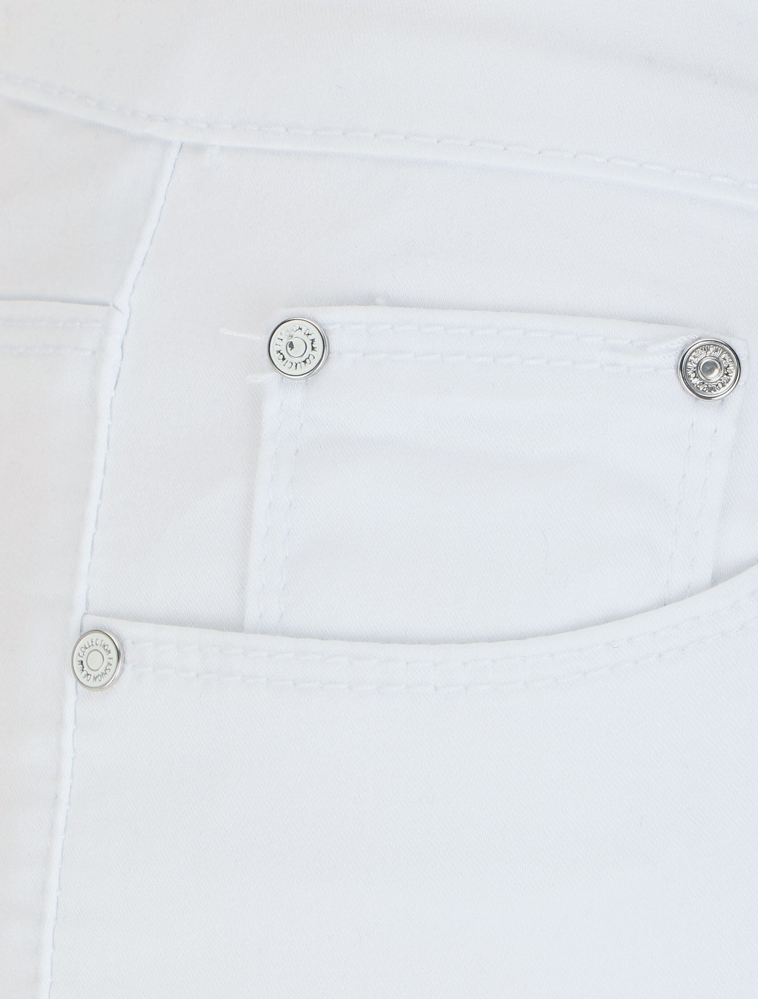 Jean skinny uni taille haute - Blanc - 3