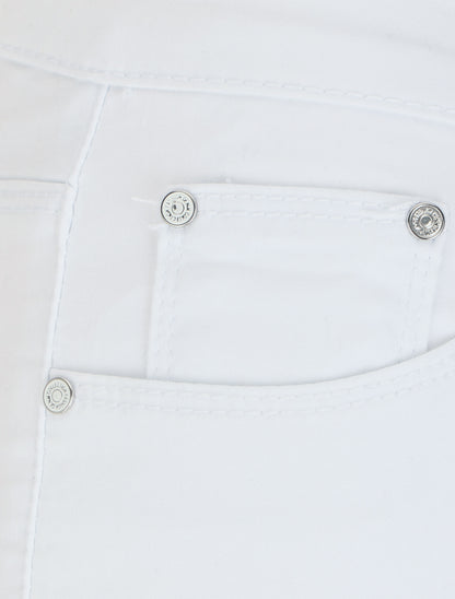 Jean skinny uni taille haute - Blanc - 3