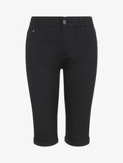 Bermuda uni coupe droite - Noir - 5