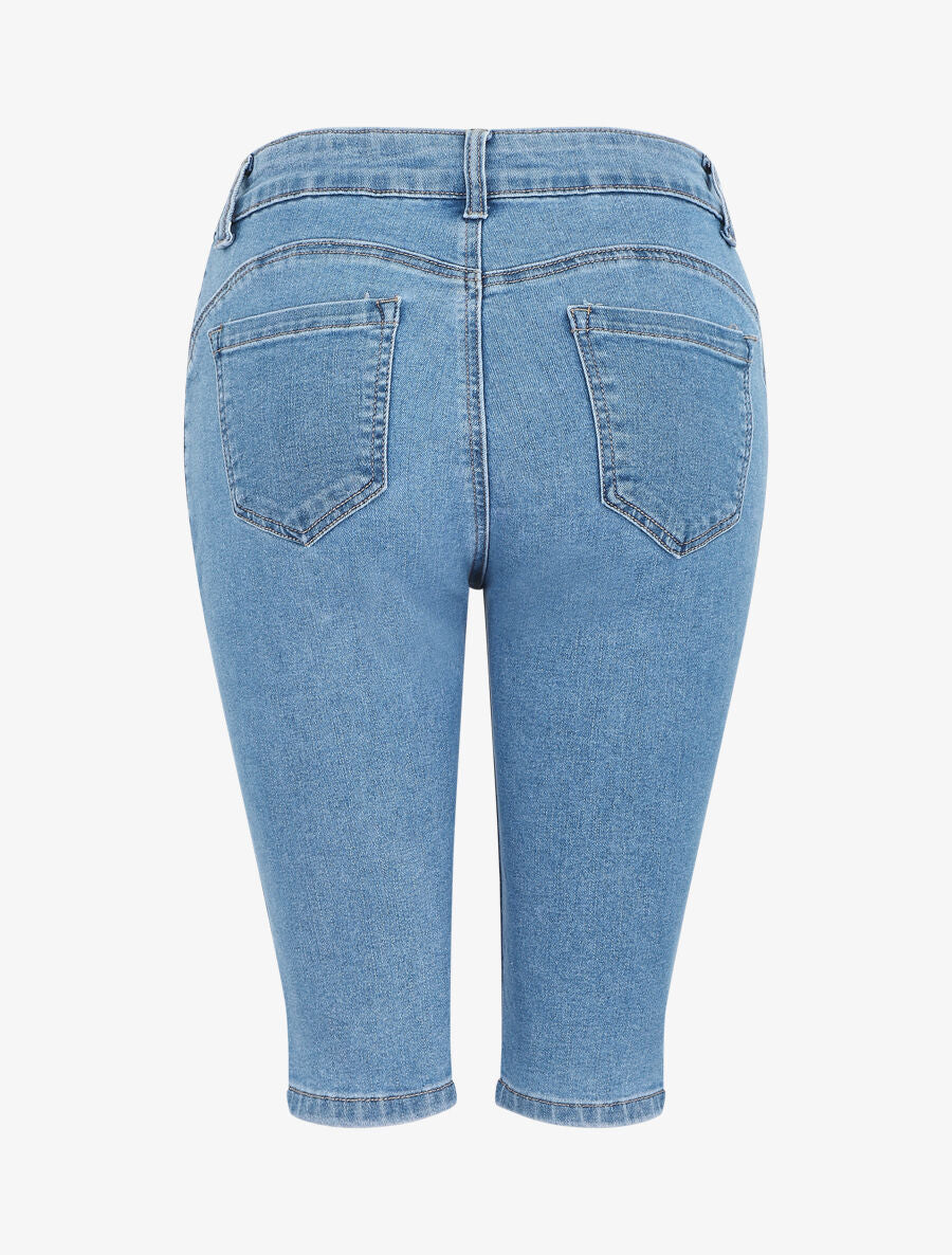 Bermuda push up en jean - Bleu - 2