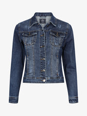 Veste en jean ajustée - Bleu - 5