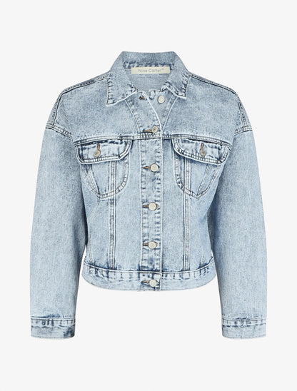 Veste en jean oversize - Bleu clair - 4